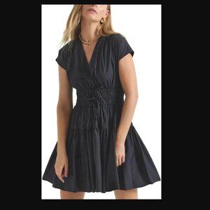 Derek Lam 10 Crosby  Black Tora V-Neck Mini Dress